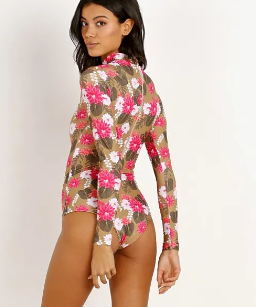 Acacia One Pieces>Ehukai Rashguard One Piece Lei Day