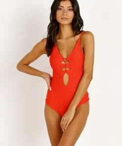 Acacia One Pieces>Mesh Kokomo One Piece Neon Lava