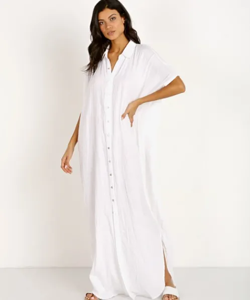 Acacia Cover Ups>Oahu Maxi Dress White