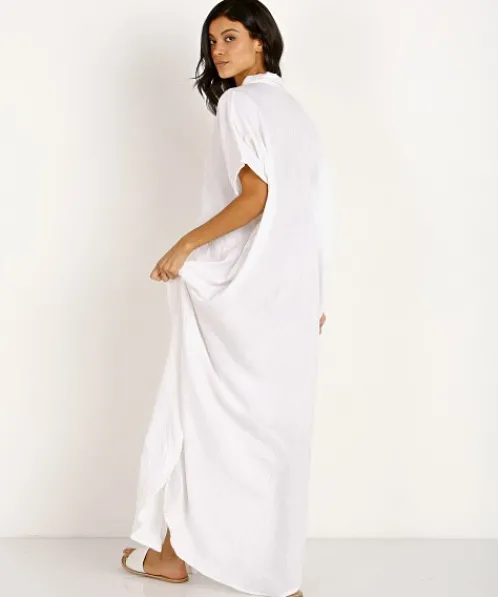 Acacia Cover Ups>Oahu Maxi Dress White