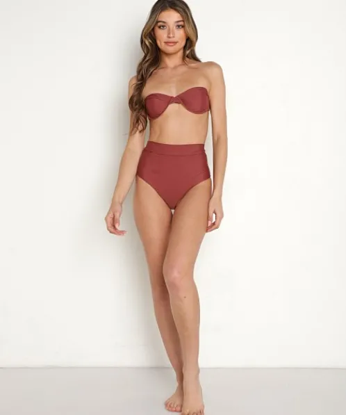 Acacia Bikinis>Rose Bikini Top Currant