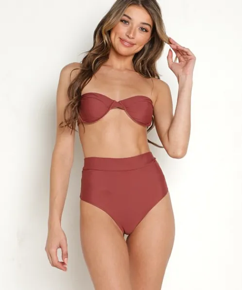 Acacia Bikinis>Rose Bikini Top Currant