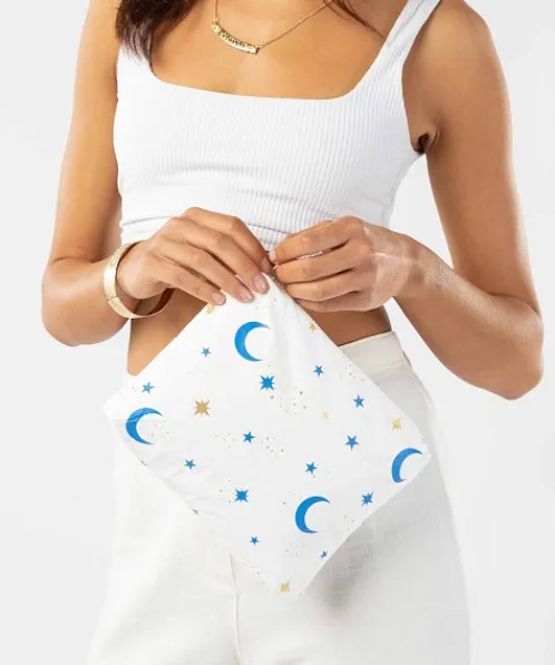 Aloha Accessories>Aegean Nights Small Splash Proof Zipper Bag Cerulean