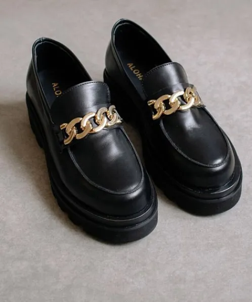ALOHAS Flats>Track Loafer Total Black