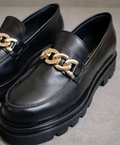 ALOHAS Flats>Track Loafer Total Black