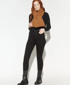 APPARIS Accessories>Caroline Faux Shearling Scarf Camel