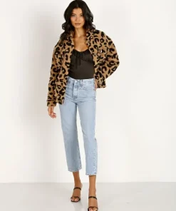 APPARIS Jackets>Tiarra Teddy Bear Jacket Leopard Shearling