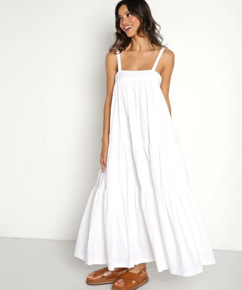 Araminta James Dresses>Sunset Dress Snow White