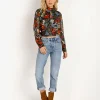 ASTR the Label Tops>Brandi Top Navy Floral