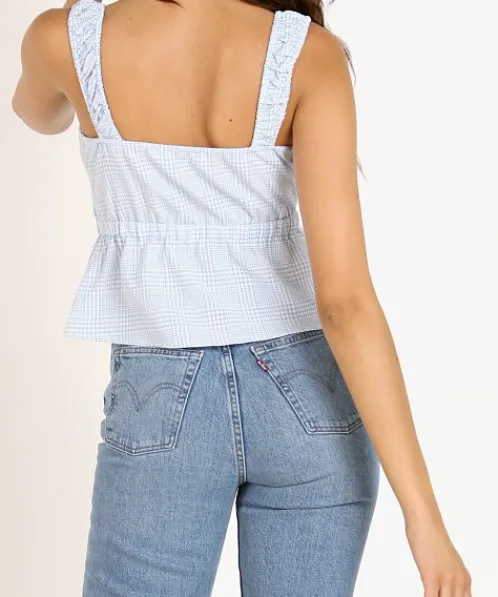 ASTR the Label Tops>Caden Top Sky White