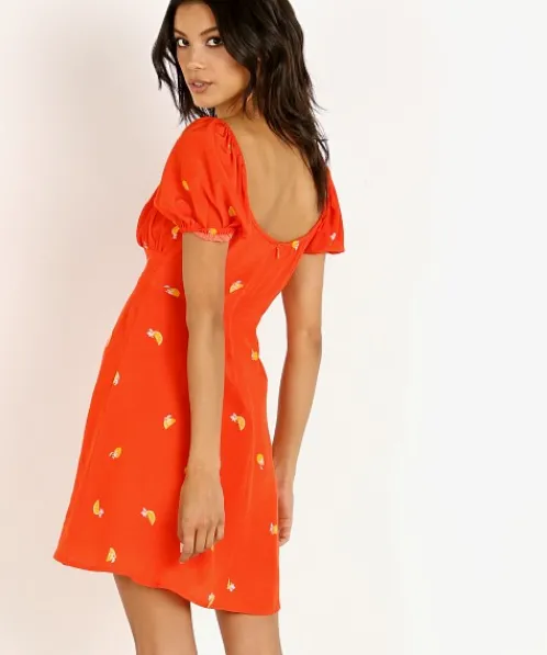 ASTR the Label Dresses>Nancy Dress Atomic Orange