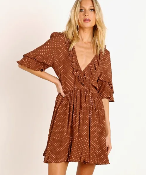 Auguste the Label Dresses>Collins Frida Mini Dress Brown