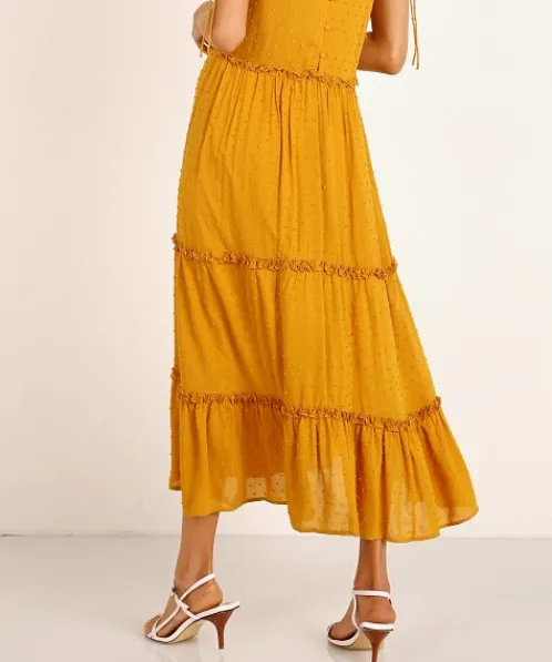 Auguste the Label Dresses>Farrah Midi Dress Ocher