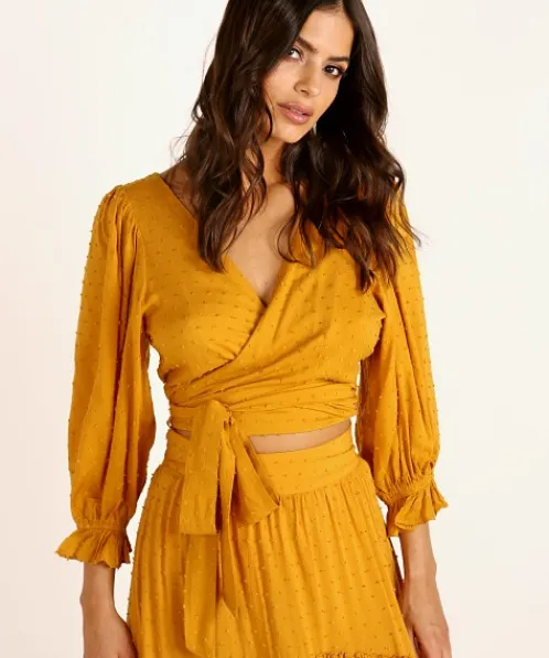 Auguste the Label Tops>Frida Blouse Ocher