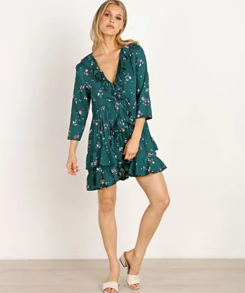 Auguste the Label Dresses>Grace Mini Dress Emerald