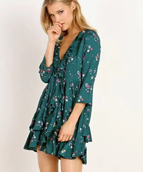 Auguste the Label Dresses>Grace Mini Dress Emerald