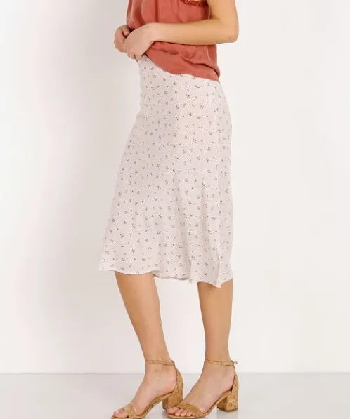 Auguste the Label Skirts>Jasmine Bias Slip Midi Skirt Cream