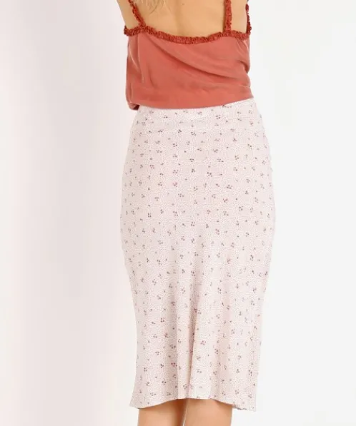 Auguste the Label Skirts>Jasmine Bias Slip Midi Skirt Cream