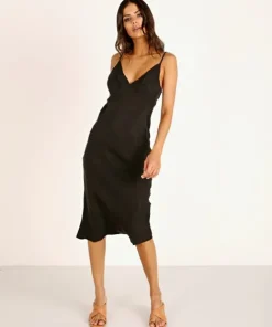 Auguste the Label Dresses>Keepsake Midi Dress Charcoal