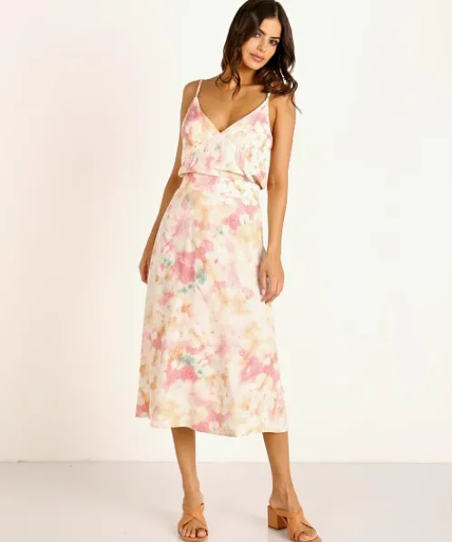 Auguste the Label Skirts>Lumi Keepsake Midi Skirt Off White Tie Dye