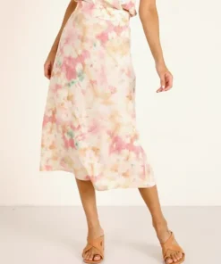 Auguste the Label Skirts>Lumi Keepsake Midi Skirt Off White Tie Dye
