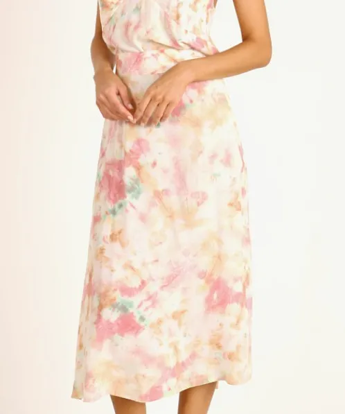 Auguste the Label Skirts>Lumi Keepsake Midi Skirt Off White Tie Dye