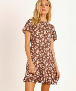 Auguste the Label Dresses>Matilda Pia Mini Dress Brown