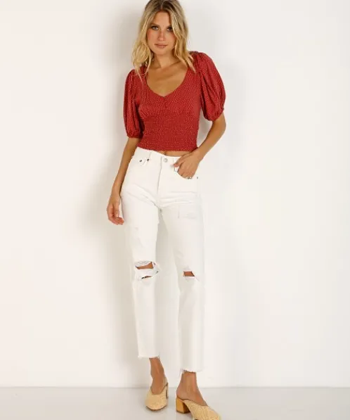 Auguste the Label Tops>Pippi Juliette Blouse Rust