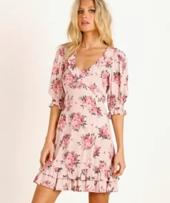 Auguste the Label Dresses>Roselle Dusk Mini Dress Blush Floral