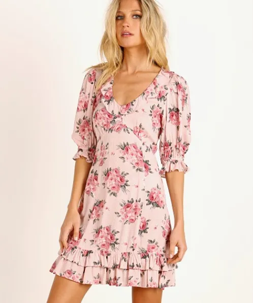 Auguste the Label Dresses>Roselle Dusk Mini Dress Blush Floral