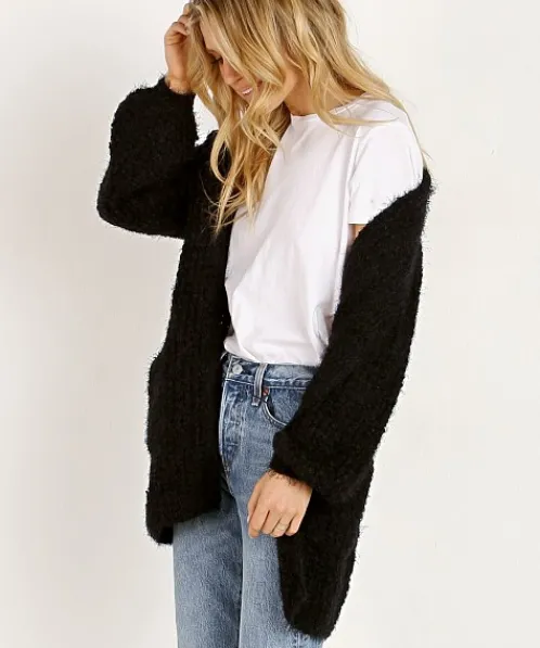 BB Dakota Knits>I've Been Busy Cardigan Black