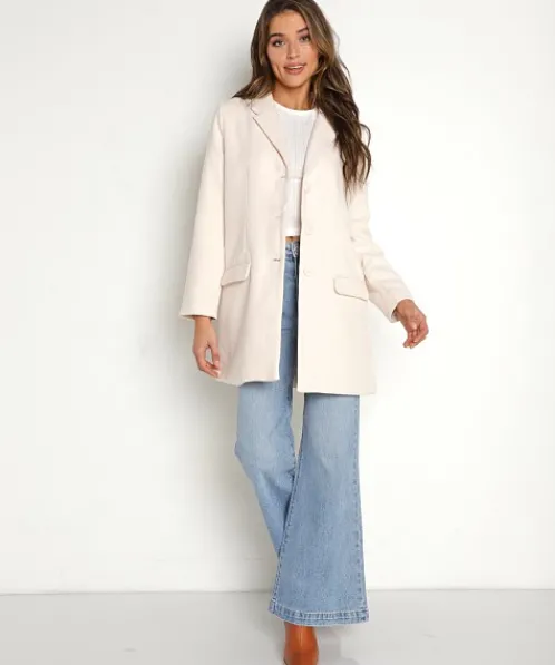 BB Dakota Jackets>Whiskey Business Coat Albaster