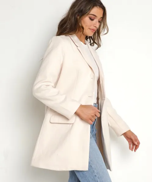 BB Dakota Jackets>Whiskey Business Coat Albaster