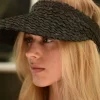 Lusana Accessories>Beach Gold Baha Visor Black