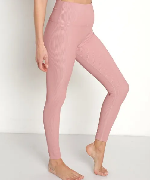 Beach Riot Bottoms>Ayla Legging Dusty Rose