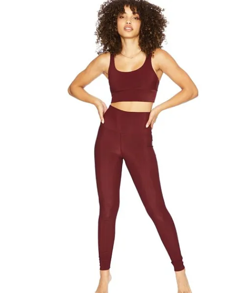 Beach Riot Bottoms>Ayla Legging Oxblood