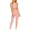 Beach Riot Bottoms>Ayla Legging Pink Rib
