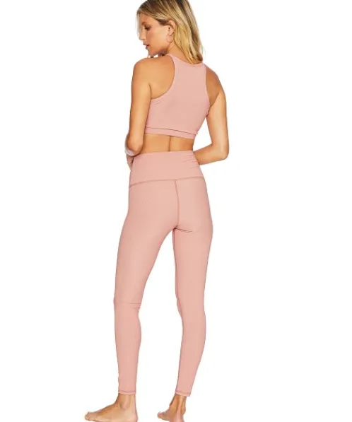 Beach Riot Bottoms>Ayla Legging Pink Rib