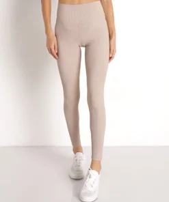 Beach Riot Bottoms>Ayla Legging Taupe Rib