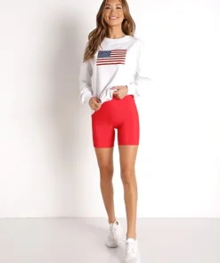 Beach Riot Shorts>Bike Short Red