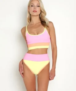 Beach Riot Bikinis>Eva Bikini Top Fruity Colorblock