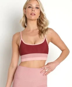 Beach Riot Sports Bras>Eva Top Sports Bra Oxblood