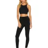 Beach Riot Bottoms>Glitter Ayla Legging Black Glitter