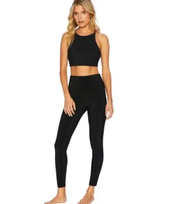 Beach Riot Bottoms>Glitter Ayla Legging Black Glitter