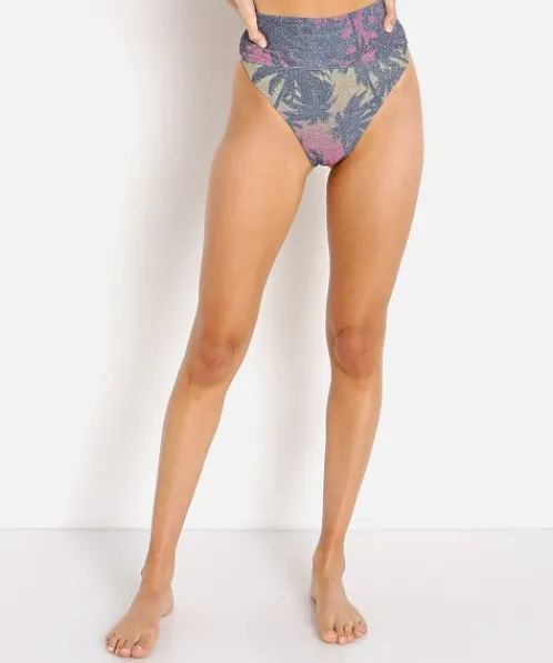 Beach Riot Bikinis>Highway Bikini Bottom Rainbow Palm Madness