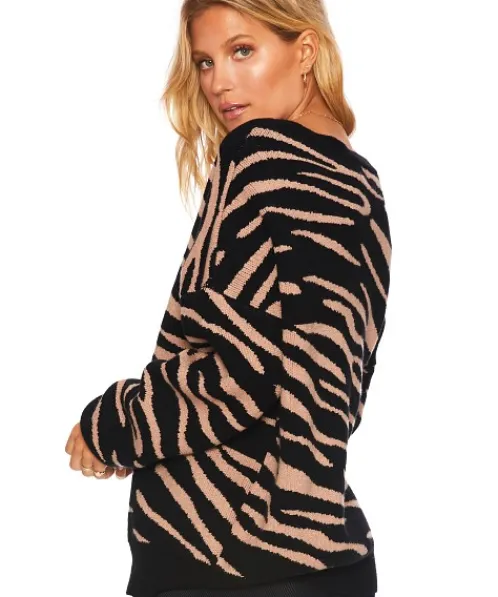 Beach Riot Knits>Joie Sweater Warm Taupe Zebra