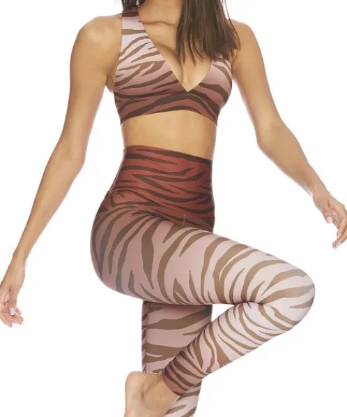 Beach Riot Bottoms>Jungle Piper Legging Rust Zebra