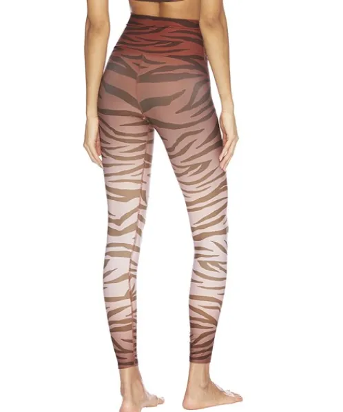 Beach Riot Bottoms>Jungle Piper Legging Rust Zebra