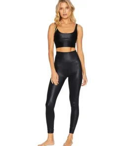 Beach Riot Sports Bras>Leah Sports Bra Top Glossy Black