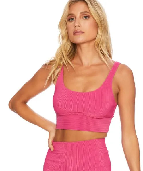 Beach Riot Sports Bras>Leah Sports Bra Top Fuchsia